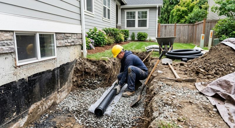 Hillside Drainage Installation in Birmingham, AL