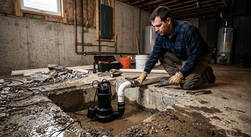 Sump Pump Installation in West Des Moines, IA